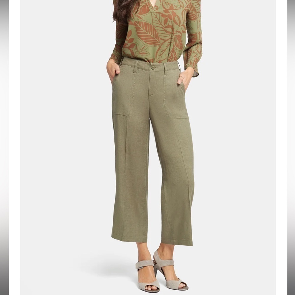 NYDJ Women's 100% Cotton Gauze Wide-Leg Pants Size 10